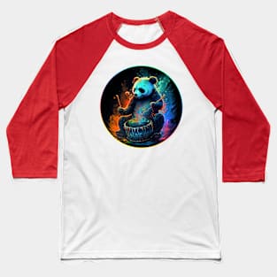 Panda Drumming Splosion Series Baseball T-Shirt